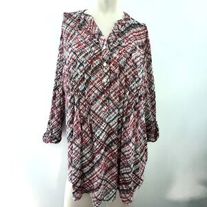 Ava & Grace Womens Blouse 2X Boho Fairy Coquette‎ Whimsy Y2K Flirty Flow Top